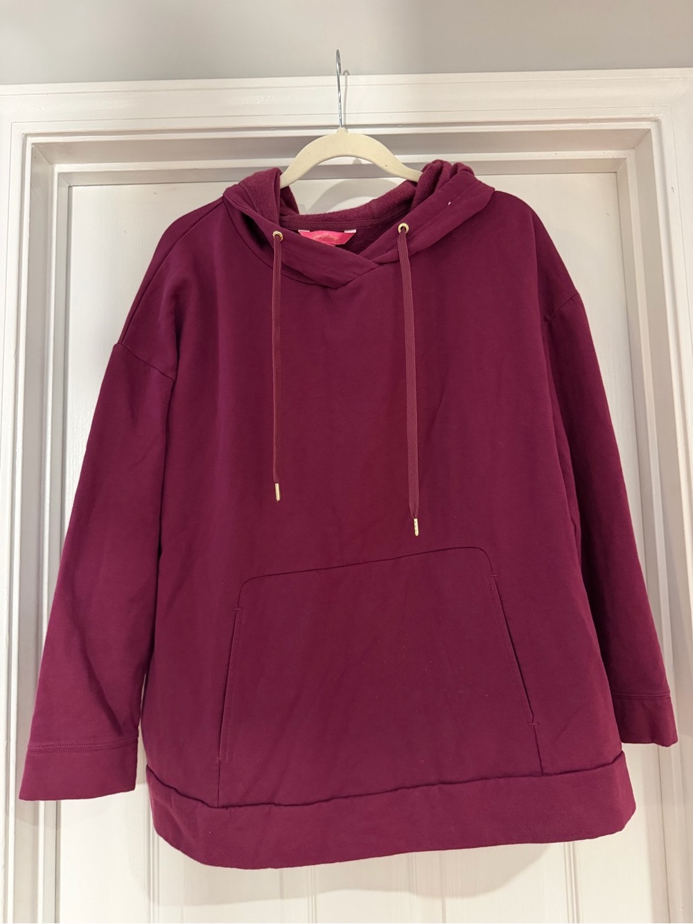 Lilly Pulitzer Wine Hooded Pullover Sweater